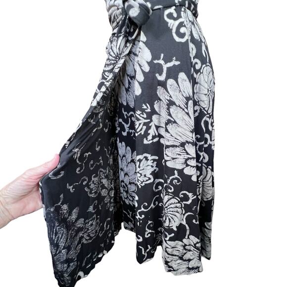 Lucky Brand Women’s Floral Neutral Print Boho Casual Festival Wrap Dress S EUC - Picture 11 of 14